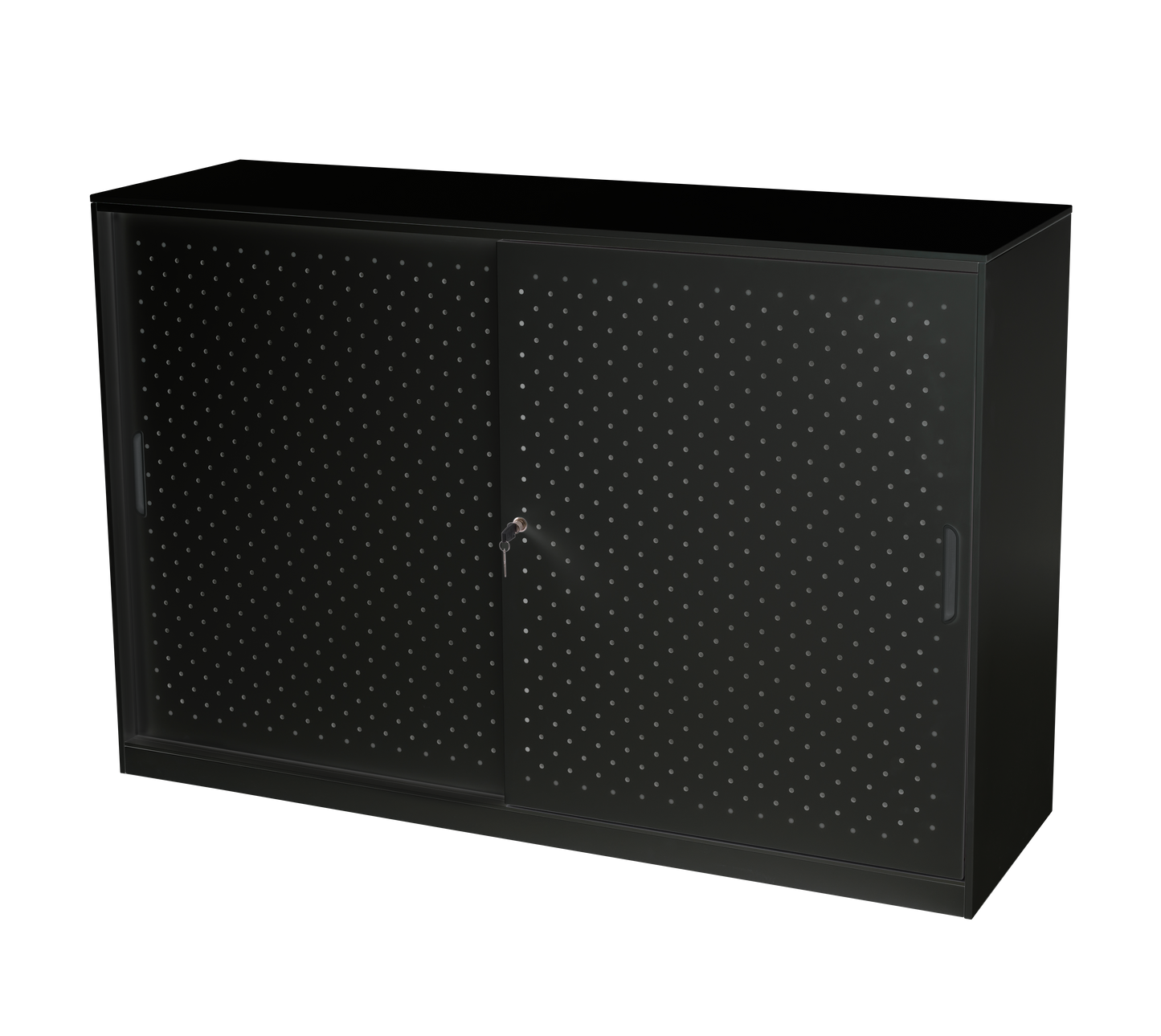 Perforated Sliding Door Cupboard Perforated Sliding Door Cupboard - Black