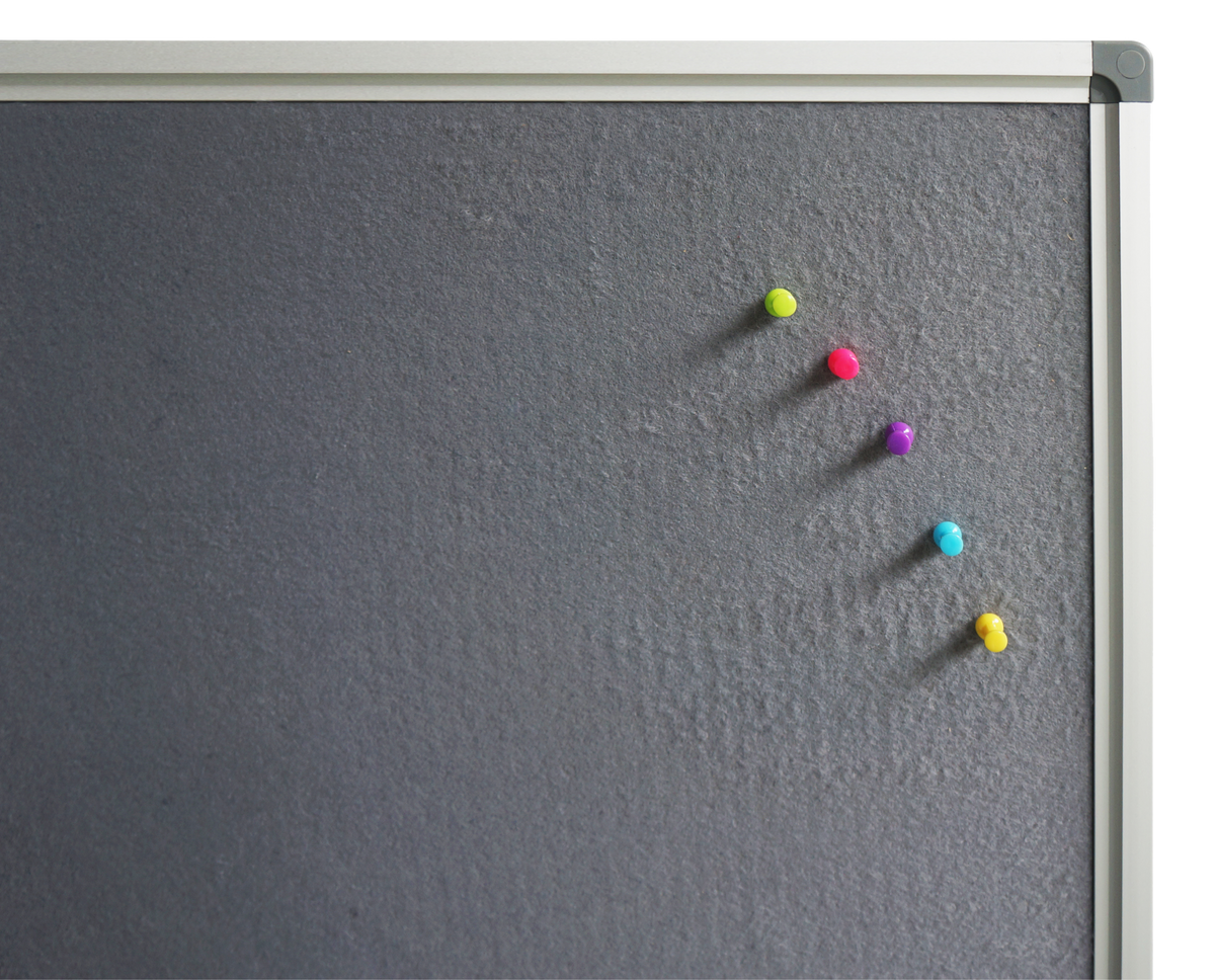 Pinboard 1800W x 1200H Pinboard - Grey Fabric
