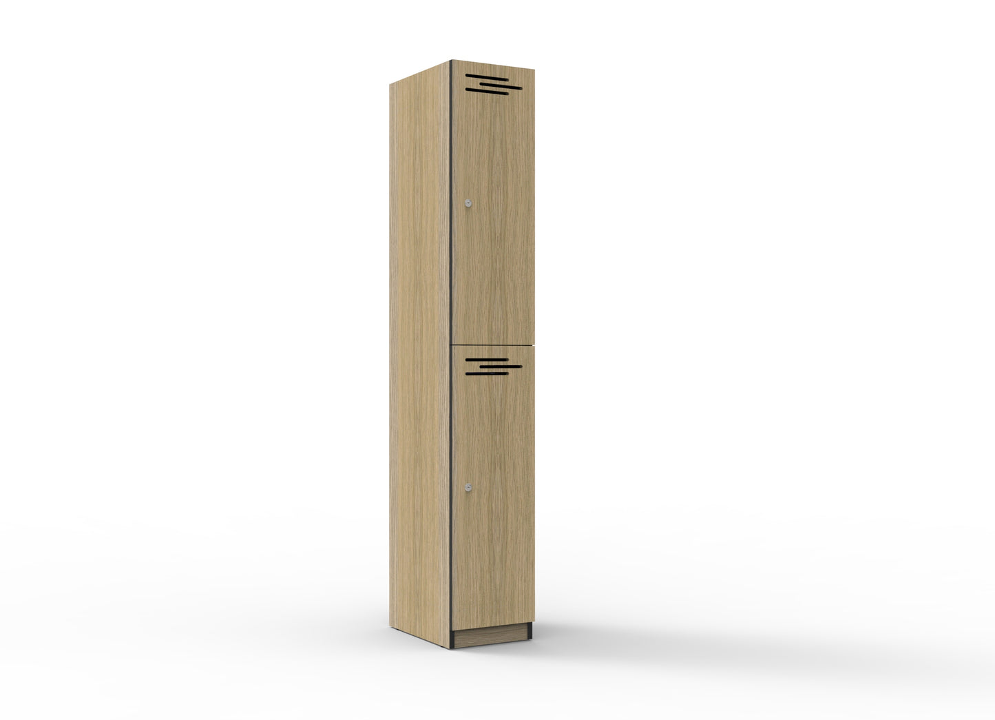 Melamine Locker 2 Door Melamine Locker - Oak