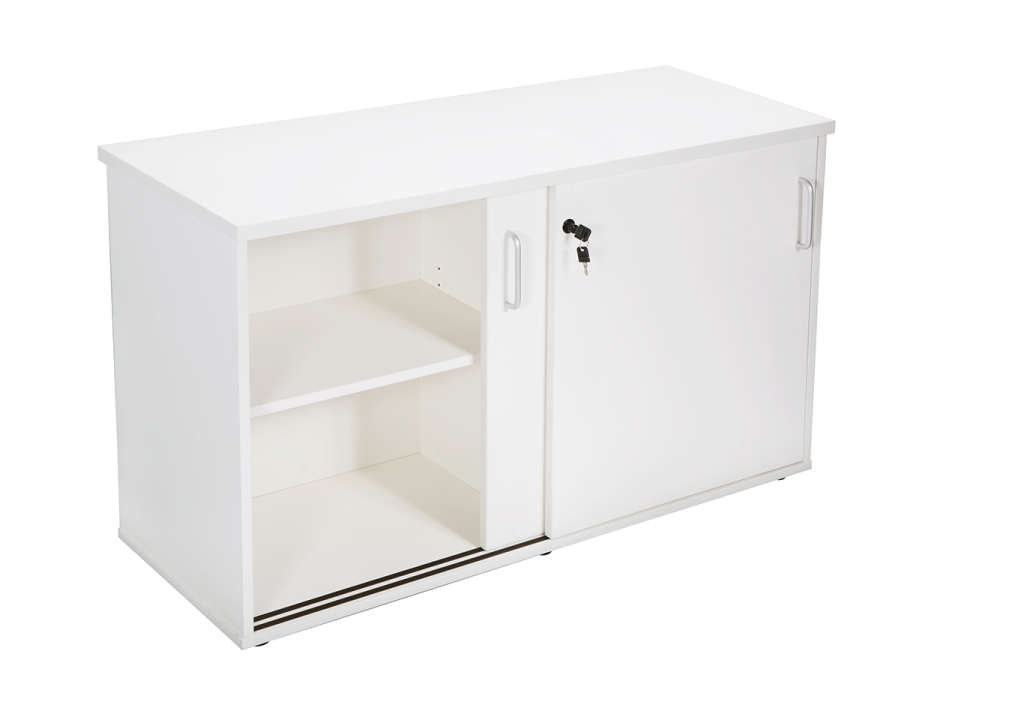 Span Credenza 1200W x 450D x 730H Credenza - Nat White
