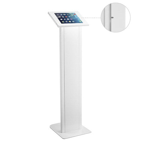 Brateck Anti-theft Freestanding Tablet Kiosk Stand 9.7”/10.2” Ipad, 10.5” Ipad Air/Ipad Pro, 10.1" Sansung Galaxy TAB A (2019)- White