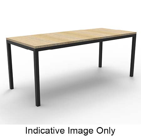Steel Frame Table - Natural Oak Top 1800mm W x 900mm D x 730mm H NATURAL OAK/BLACK