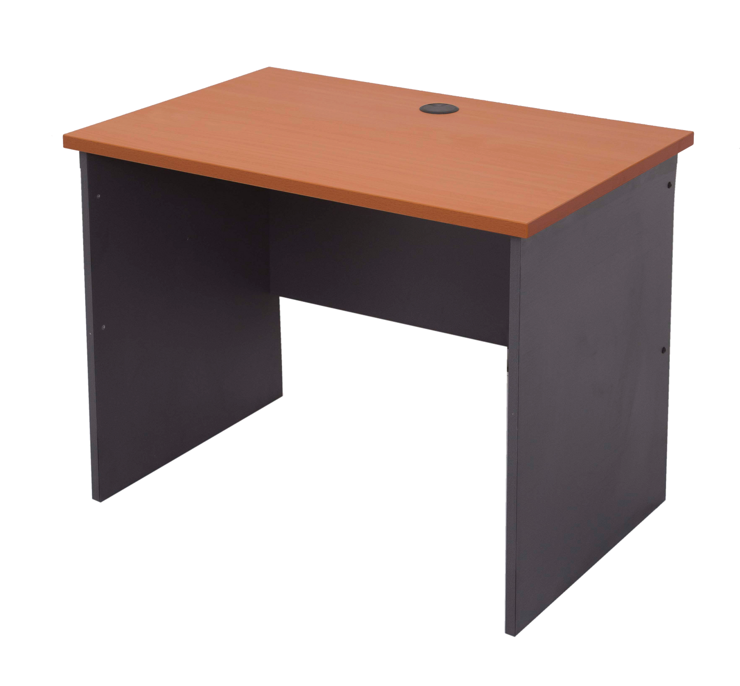 Rapid Worker Slab End Desk 900mm W x 600mm D x 730mm H CHERRY/IRONSTONE