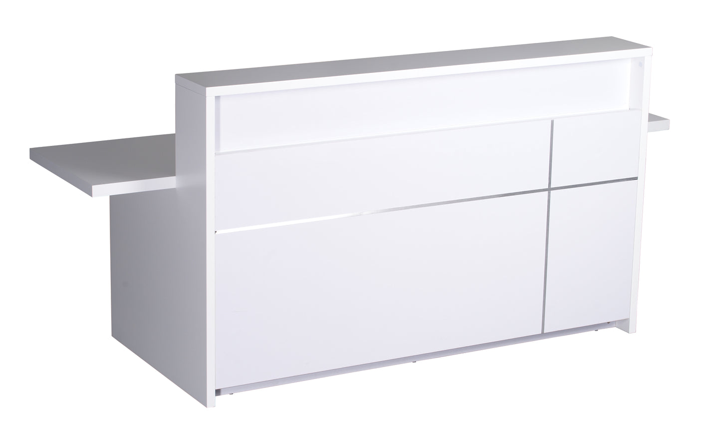 5-O Reception Counter 2400W x 848D Reception - Gloss White