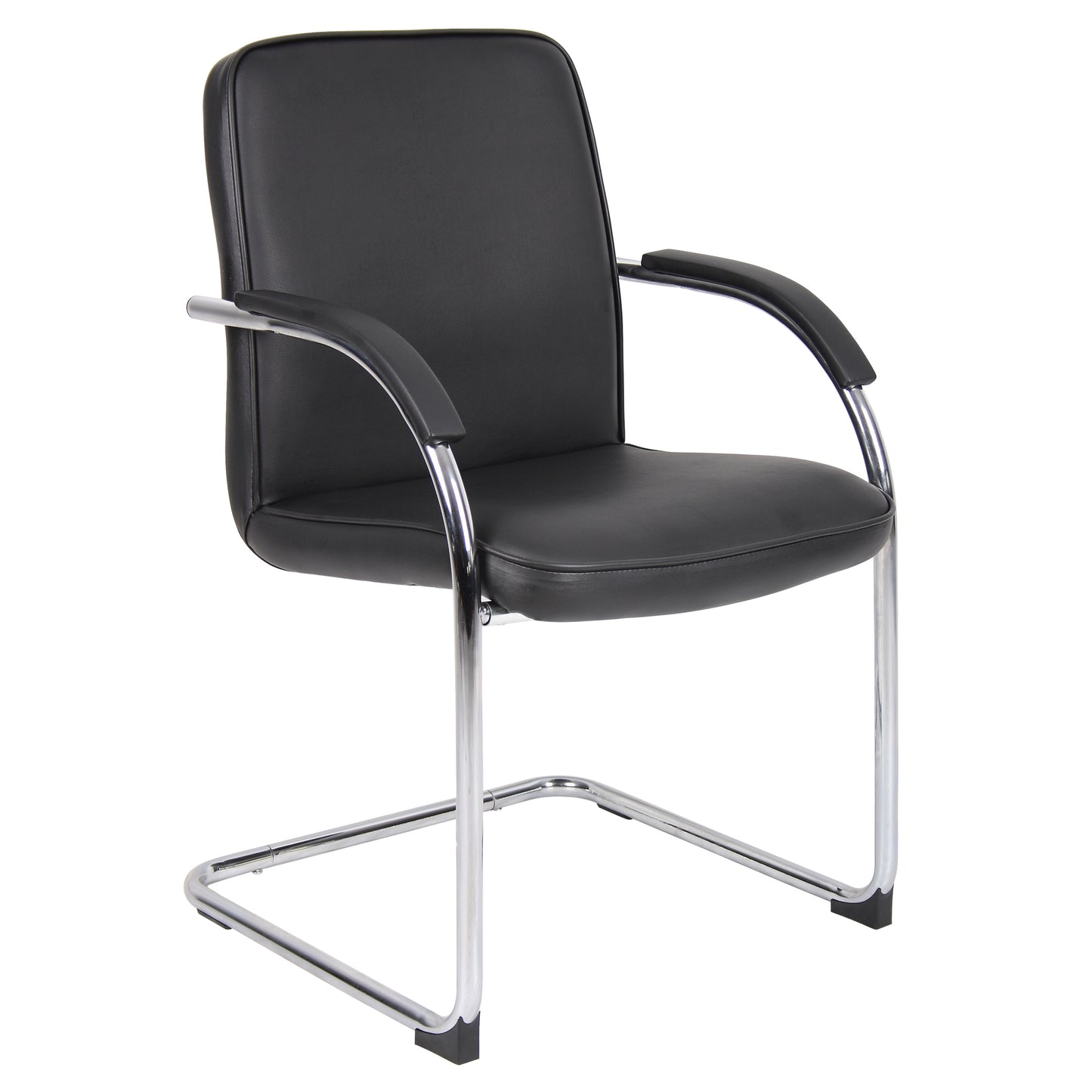 YS DESIGN MONACO Visitor/reception chair.
chrome frame, black PU