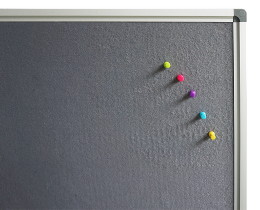 Pinboard 1800W x 1200H Pinboard - Grey Fabric