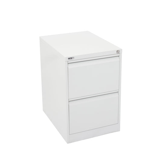 GO Heavy Duty 2 Drawer Filing Cabinet - White China 705mm H x 460mm W x 620mm D WHITE CHINA