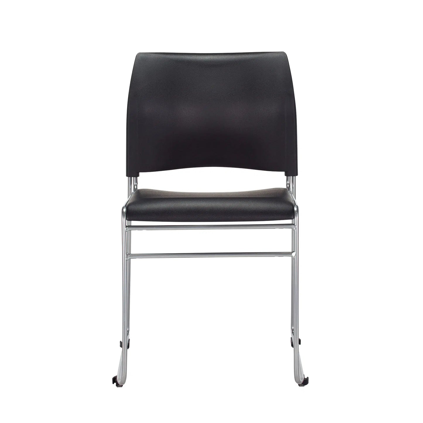 Buro Maxim Sled CHAIR CHROME FRAME, BLACK/CHROME