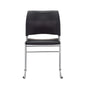 Buro Maxim Sled CHAIR CHROME FRAME, BLACK/CHROME