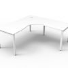 Deluxe Rapid Infinity 1 Person Single Sided Corner Workstation Natural White Worksurface 1800mm W x 1800mm W x 750mm D x 730mm H NATURAL WHITE/WHITE