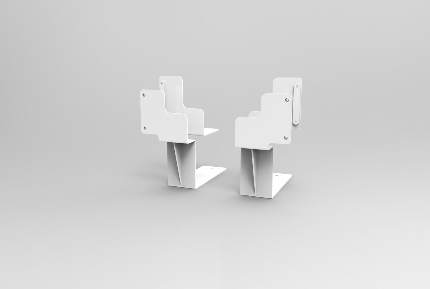 Boost & Halo Single Side Screen Brackets white