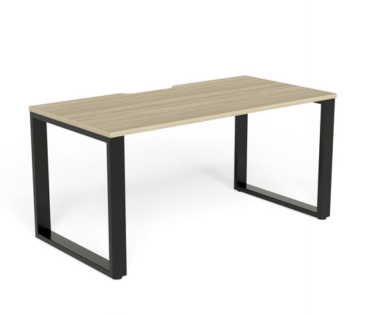 R2G LOOP Desk 1 Person Inline Single Sided 1500 x 750 Natural Oak/Black