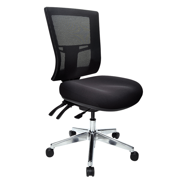 Buro Metro II 24/7 – Ali Base NO ARMS WITH SEAT SLIDE BLACK