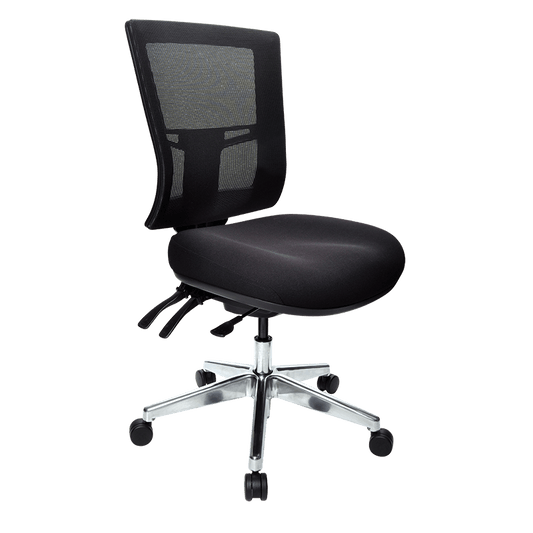 Buro Metro II 24/7 – Ali Base NO ARMS WITH SEAT SLIDE BLACK