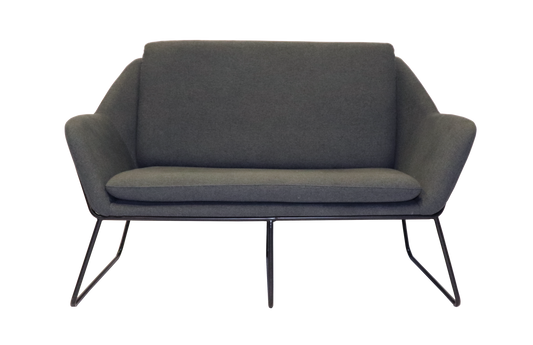 Cardinal 2 Seater Cardinal Lounge - 890mm H x 1335mm W x 690mm D Charcoal Ash Fabric Upholstery
Black P/C Solid Tube Frame - Removal Back Cushion - Rubber Button Feet 200 Kg Weight Rating