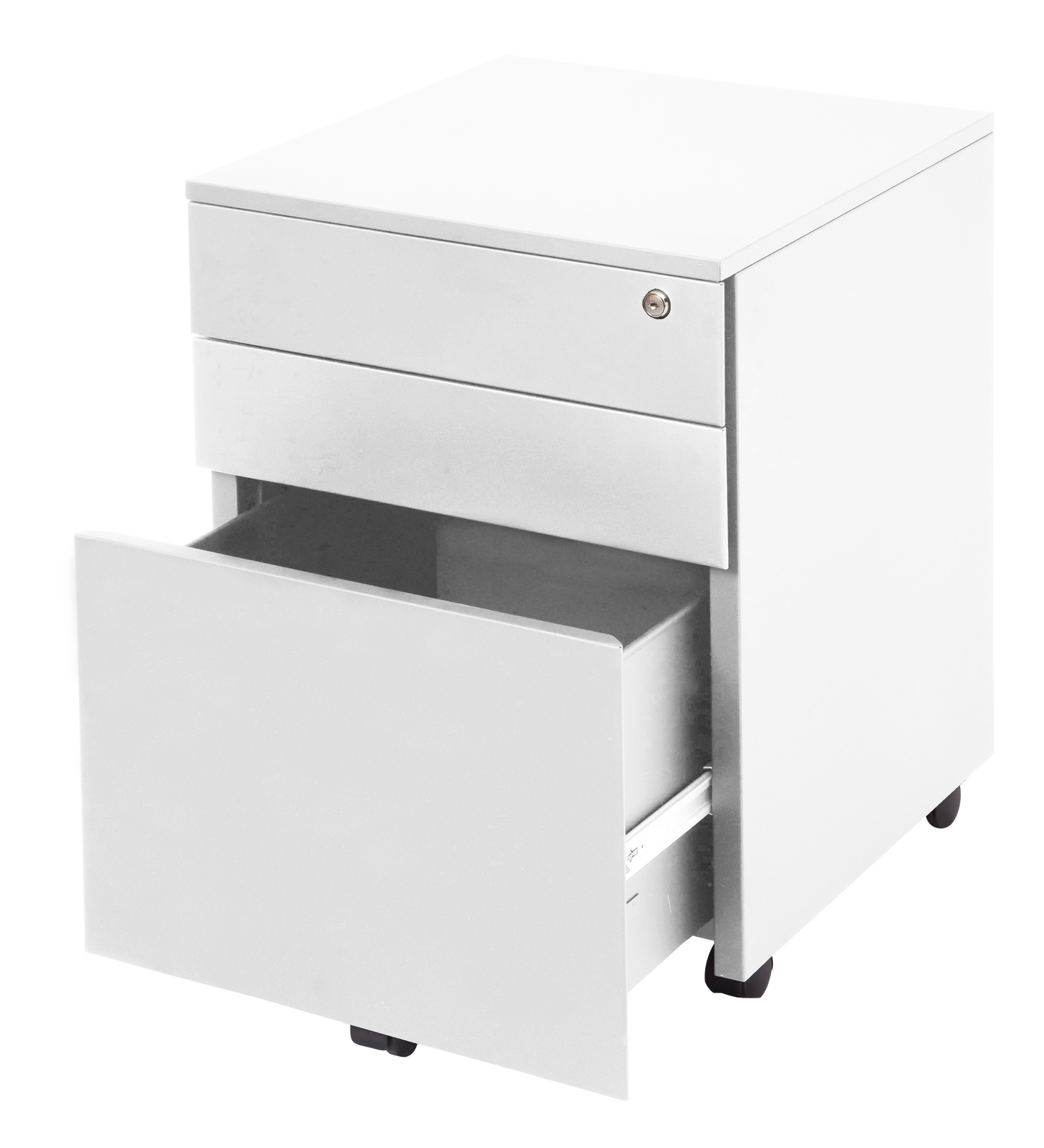 Rapidline 3 Drawer Steel Mobile Pedestal WHITE CHINA