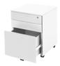 Rapidline 3 Drawer Steel Mobile Pedestal WHITE CHINA