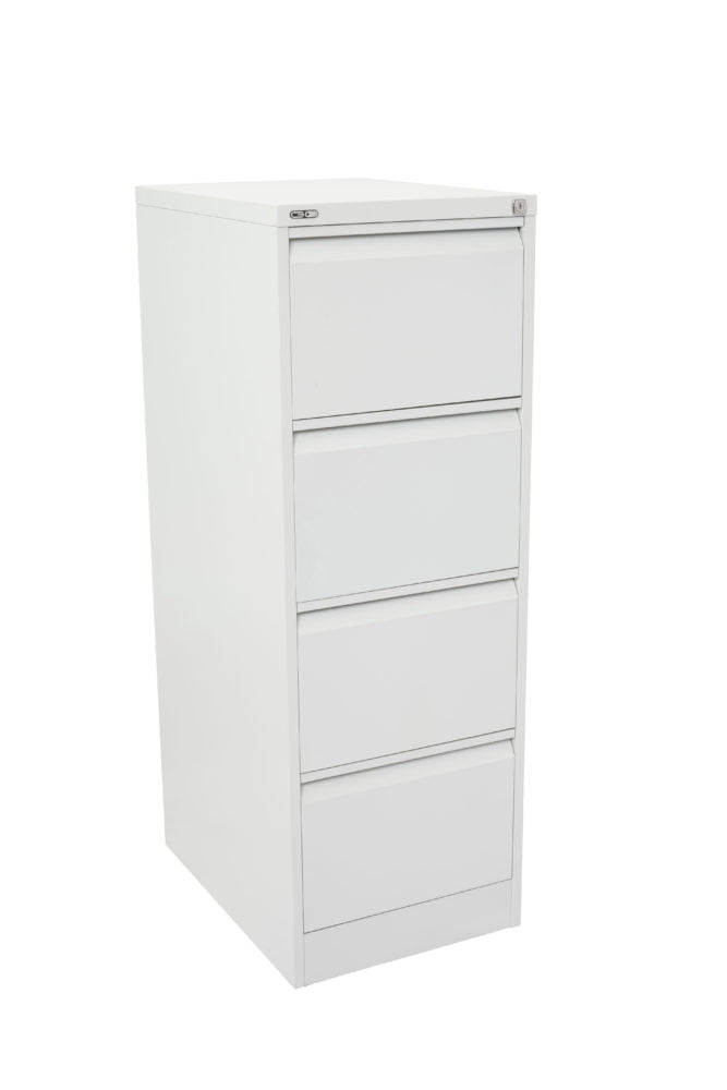 GO Heavy Duty 4 Drawer Filing Cabinet - Assembled WHITE CHINA