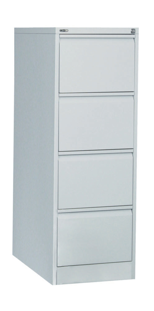 GO Heavy Duty 4 Drawer Filing Cabinet - Assembled SILVER GREY