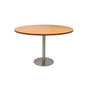 Circular Base Table with flat Disc Base - Beech Melamine and Stainless Steel 1200mm Diameter x 755mm H Overall
540mm Diameter Disc Base Plate Base
E0 Rated Melamine Board Top - Adjustable Levelling Feet
