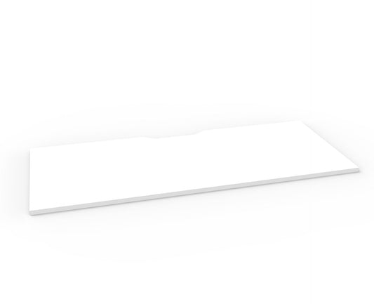 DELUXE INFINITY & ETERNITY STRAIGHT TOPS Scalloped Table Top - 1800mm W x 750mm D x 25mm T NATURAL WHITE (TOP ONLY)