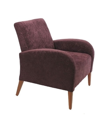 6 Rosa single seat Lounge - 700 W x 660 D x 800 H, seat height 400mm
Timber internal subframe, wrapped with commercial foam
Upholstery: Warwick Fabrics Emir 'Charcoal' or similar Legs: solid timber Finish: clear