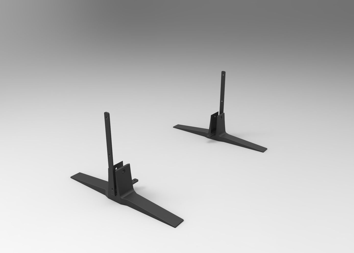 Pair Of Powdercoated Free Standing Feet To Suit Shush30+ Screens
505mm W x 125mm H x 66mm D - Attaches To Side Of Screen Extrusion Comes in a Set of 2 Attaches To Side Of Screen Extrusion BLACK