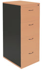 Rapid Worker Filing Cabinet 4 Dwr Filing Cabinet - Beech / Ironstone