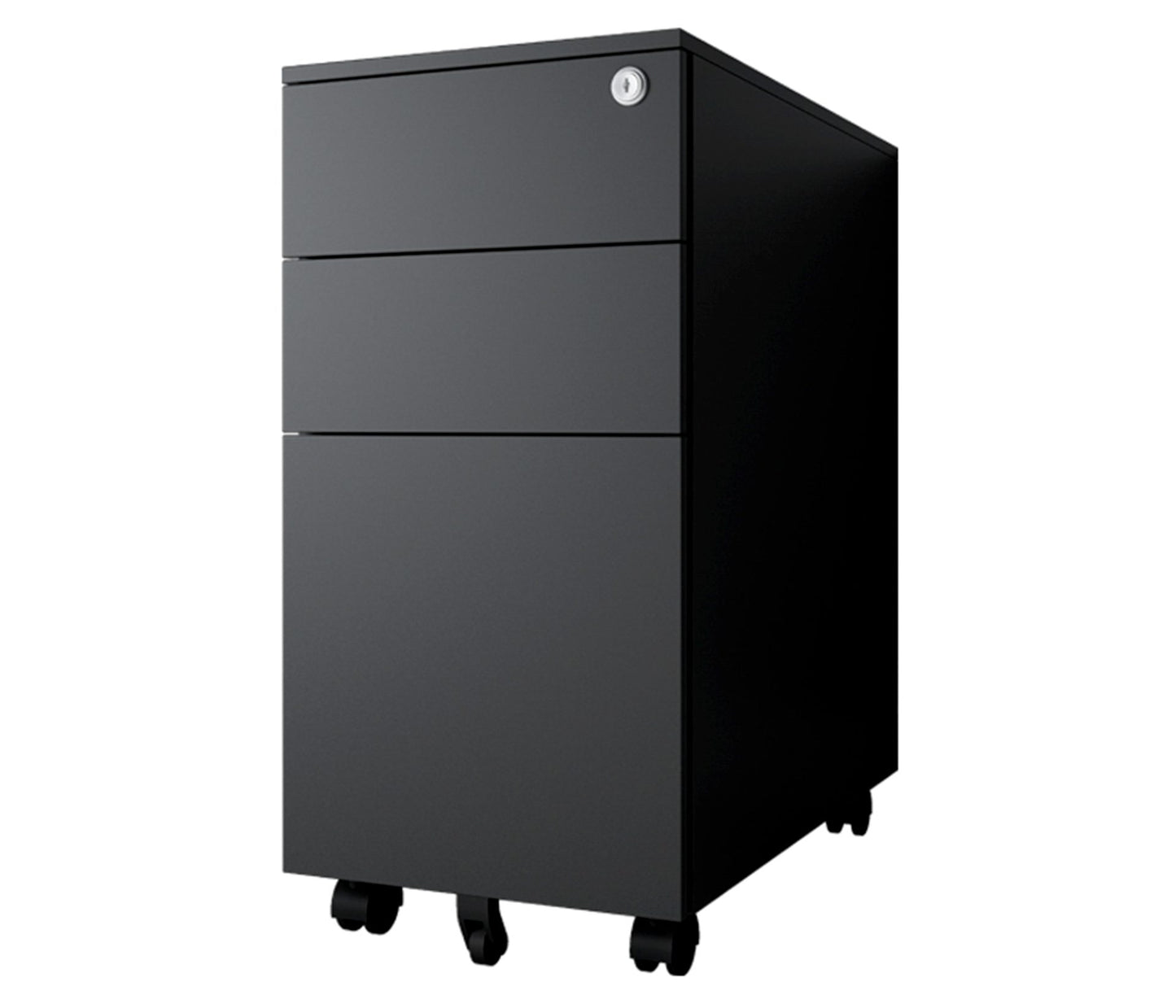 R2G Slim Metal Mobile Pedestal Black
