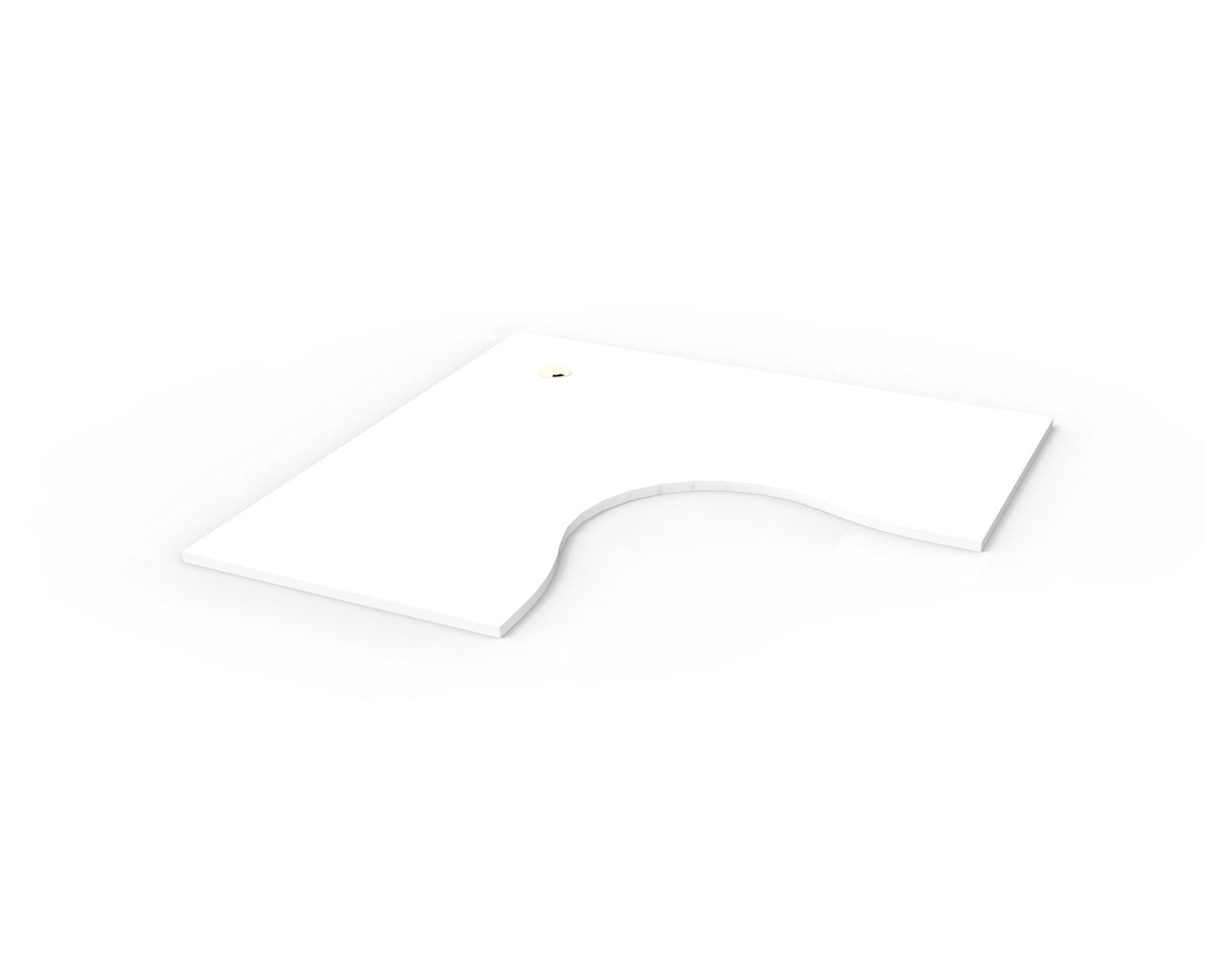 Table Top Only 1500x1500x750 Corner Top - Nat White