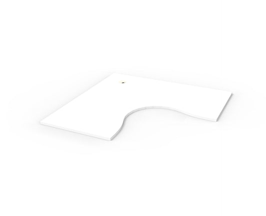 Table Top Only 1500x1500x750 Corner Top - Nat White